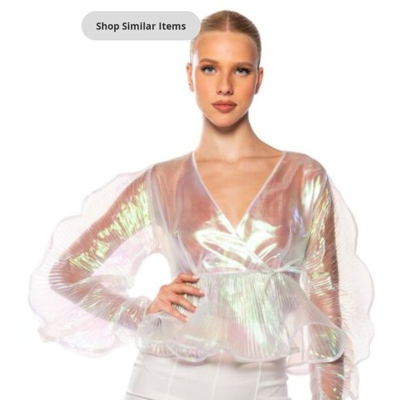 Pleated Peplum Wrap - Picture 2 of 2